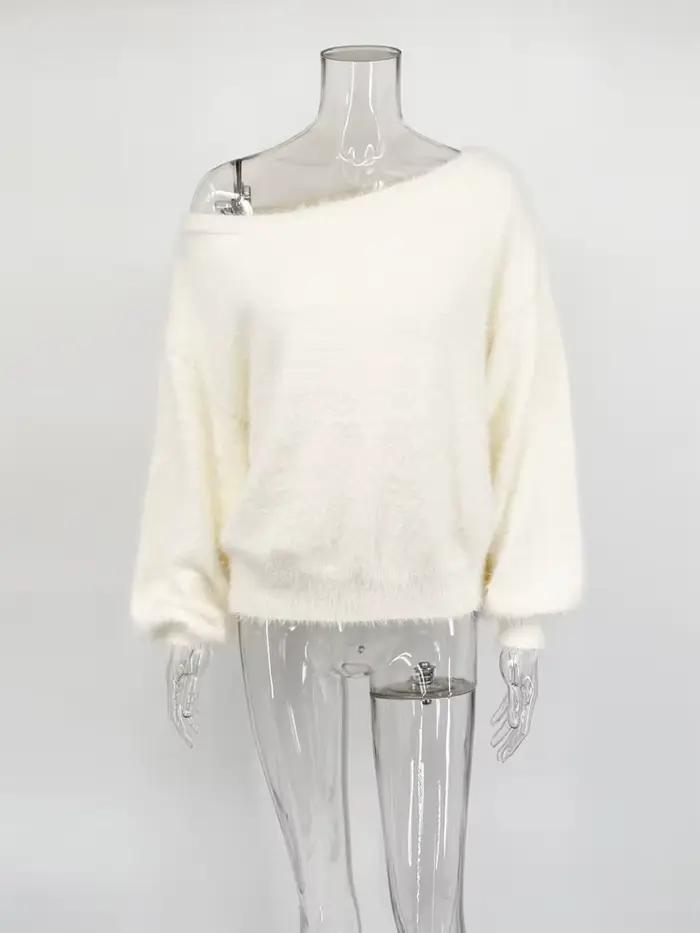 Tossy ample épaules dénudées tricot pull