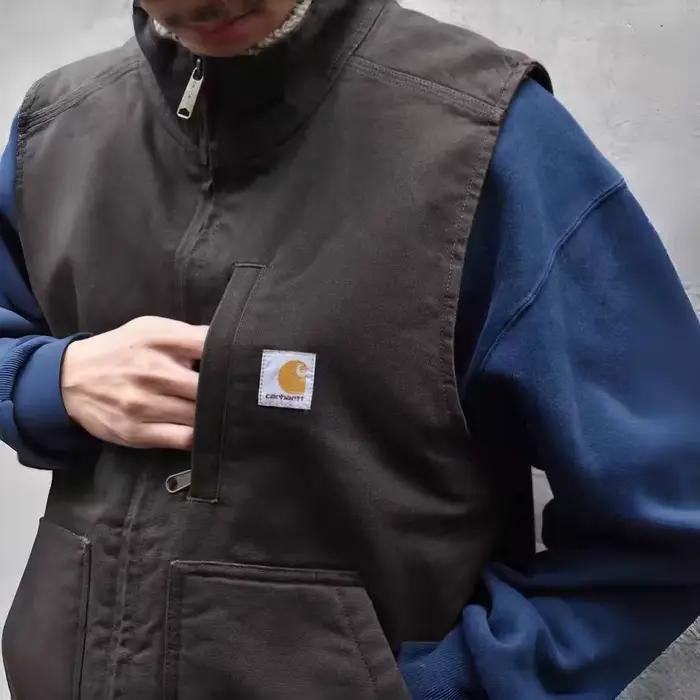 Gilet en velours d'agneau doublé polaire