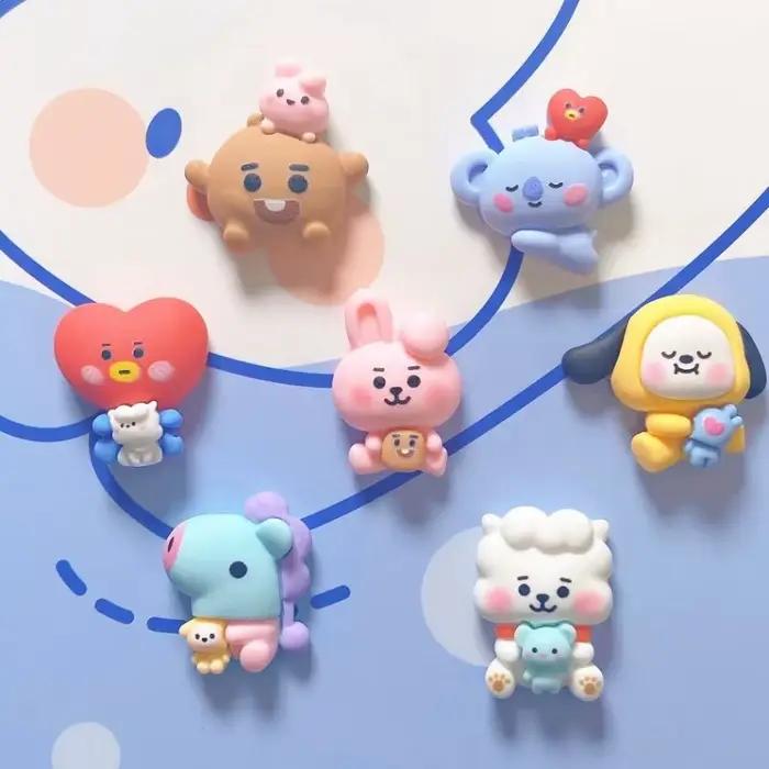 BT21 Koya RJ Shooky Man Tata Chimmy Cooky DIY Cartoon Cute Shoe Buckle Three-dimensional Shoe Flower