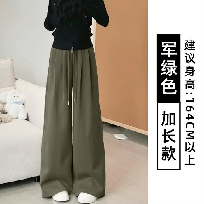 Pantalon de survêtement bleu marine pour femme, nouvelle collection automne 2026, taille haute, coup