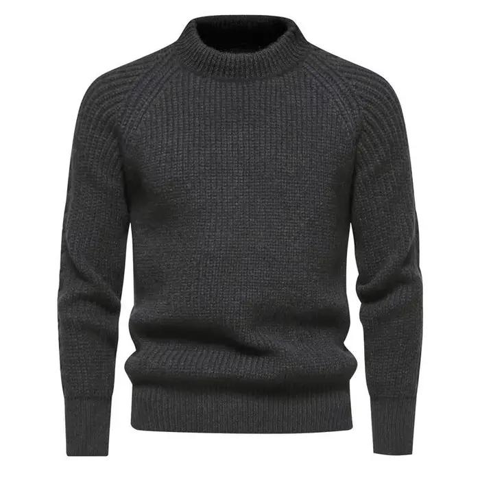 Pull d'automne à col rond pour hommes, nouveaux tricots à manches longues, coupe cintrée