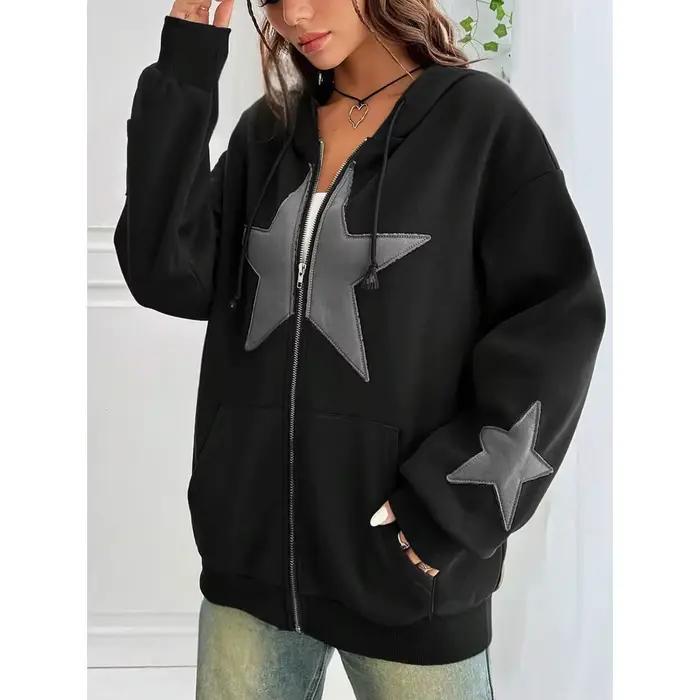 Cardigan minimaliste de style américain avec capuche, nouveau style d'automne et d'hiver pour femmes