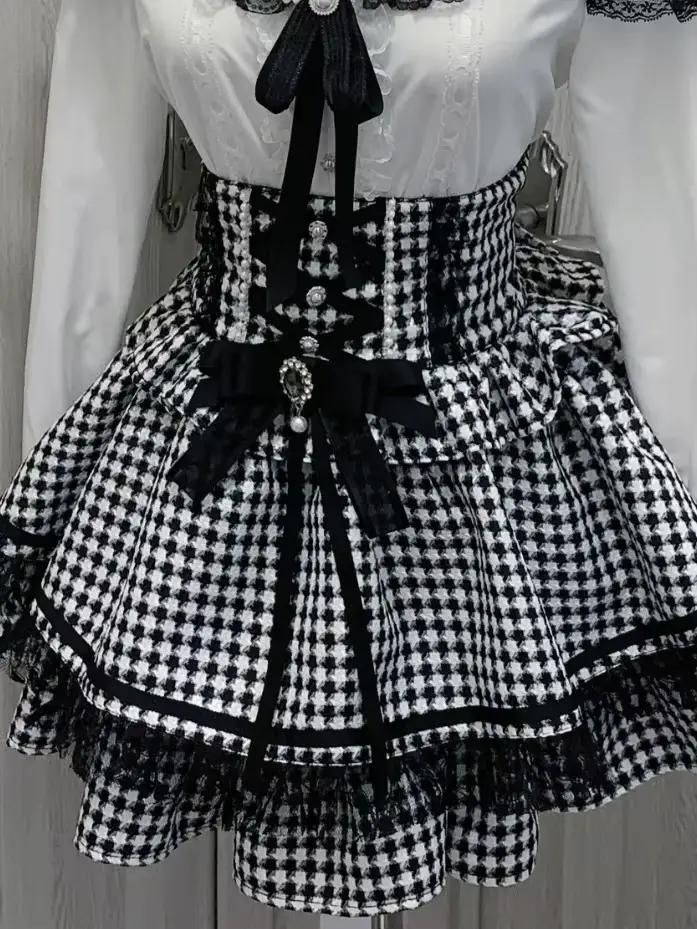 Style japonais Mine série Production de masse chandails dames haut Lolita femmes taille haute jupe à