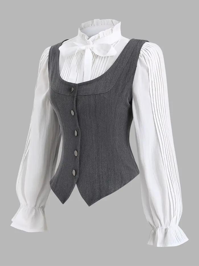 La nouvelle collection printemps/été 2025 présente un gilet polyvalent uni à col carré et un gilet a