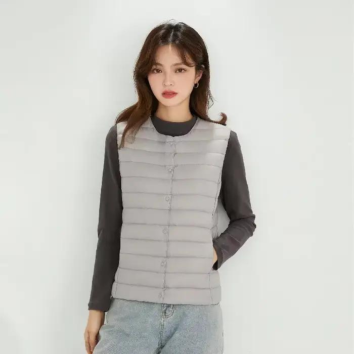 Femmes gilet sans manches nouveau 90% duvet de canard blanc femme mince chaud intérieur Ultra léger