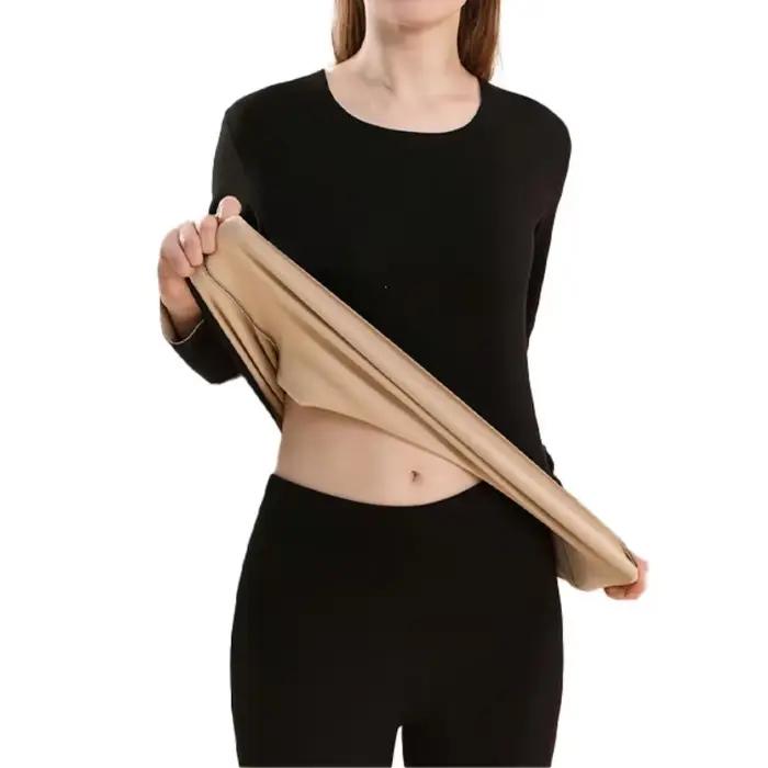 Ensemble de sous-vêtements thermiques pour femmes, vêtements thermiques, première couche de Base, caleçon long doublé en polaire pour l'hiver par temps froid