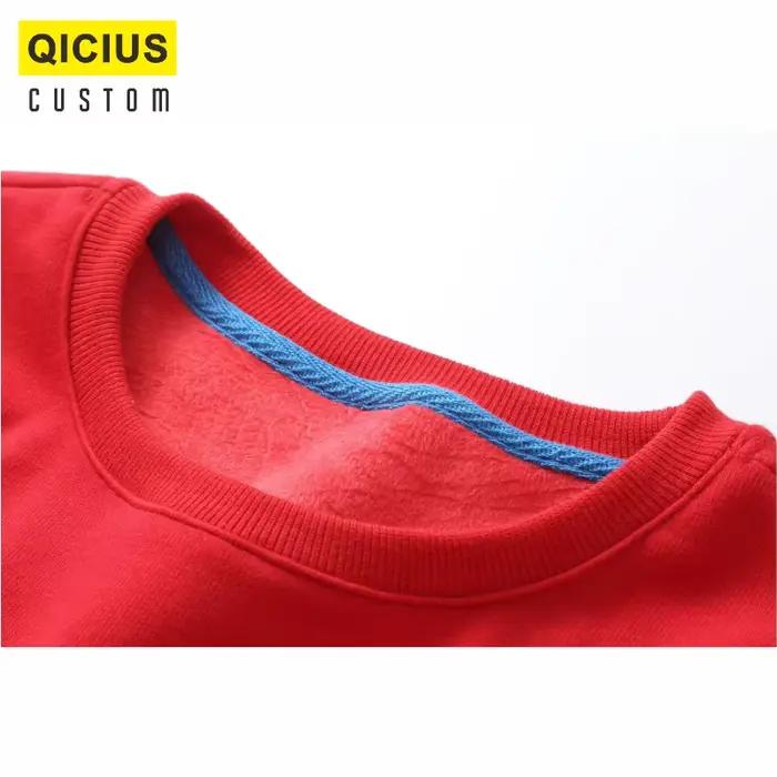 Pull à manches longues et col rond pour hommes, 100% coton et velours, Logo brodé imprimé personnalisé, décontracté, couleur unie, chaud, 3xl