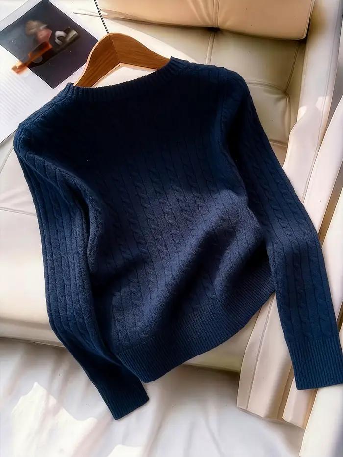 Cardigan en tricot torsadé rétro français à boutons