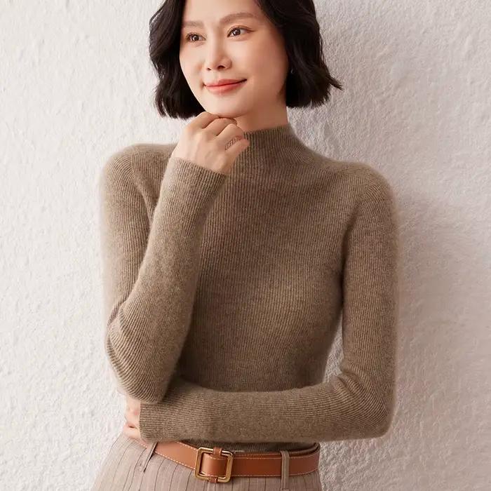 Nouveau pull pour femme en cachemire pur à 100 %