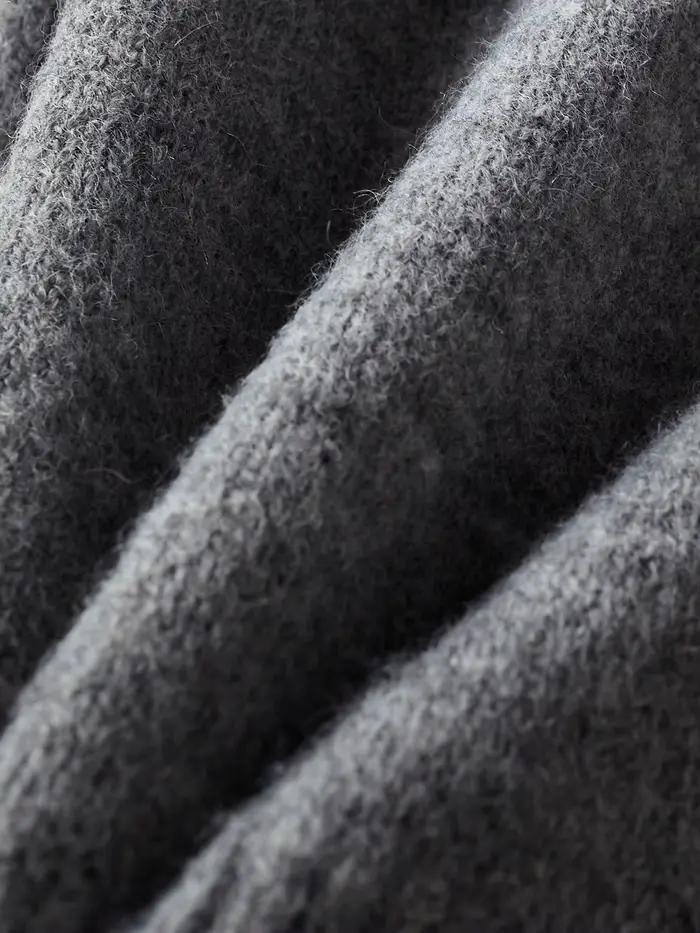 Cardigan tricoté élégant à col rond pour femme