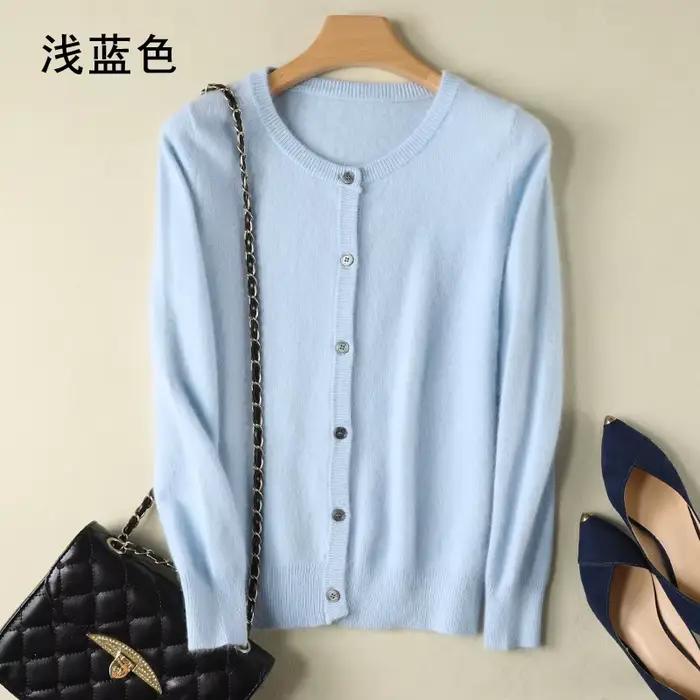 Cardigan en cachemire de vison pur 2023 pour femme