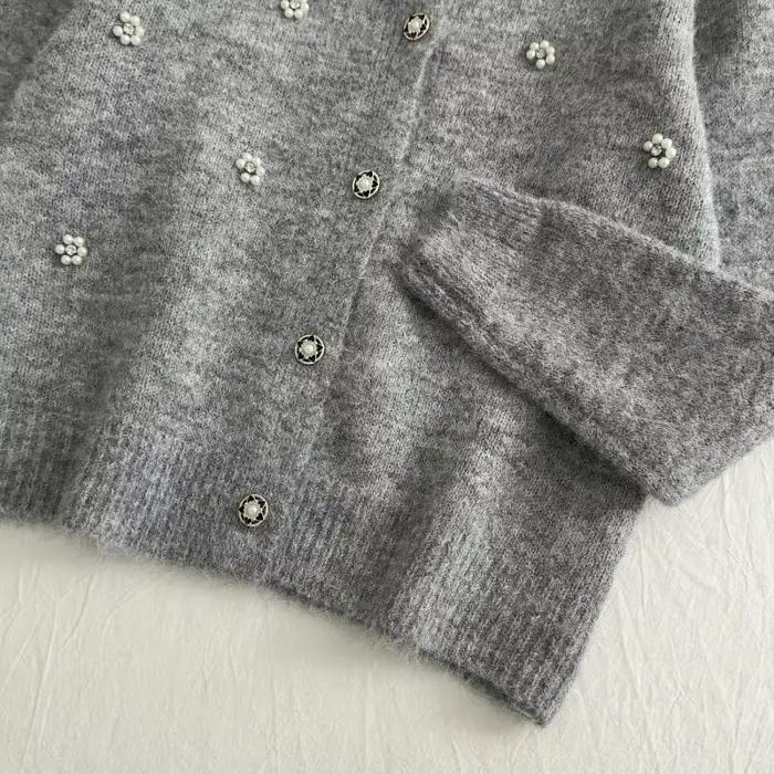 Femmes pull Cardigan 2024 automne Wintter nouveauté cachemire noir