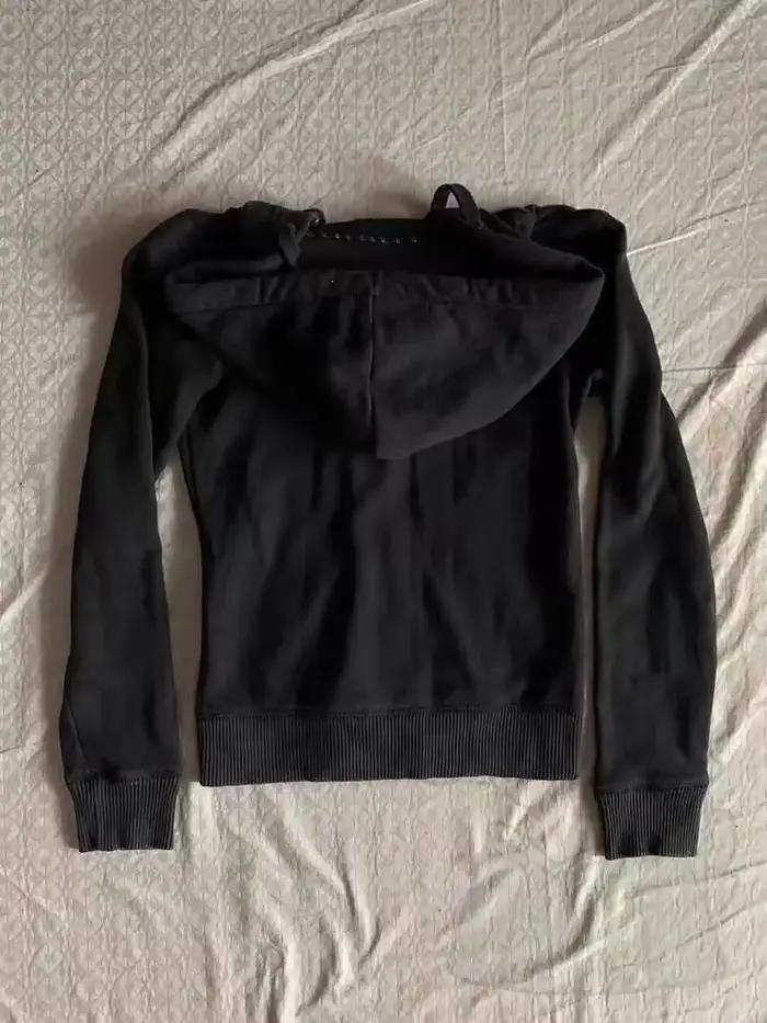 Veste rétro américaine design vintage sweat à capuche noir femmes