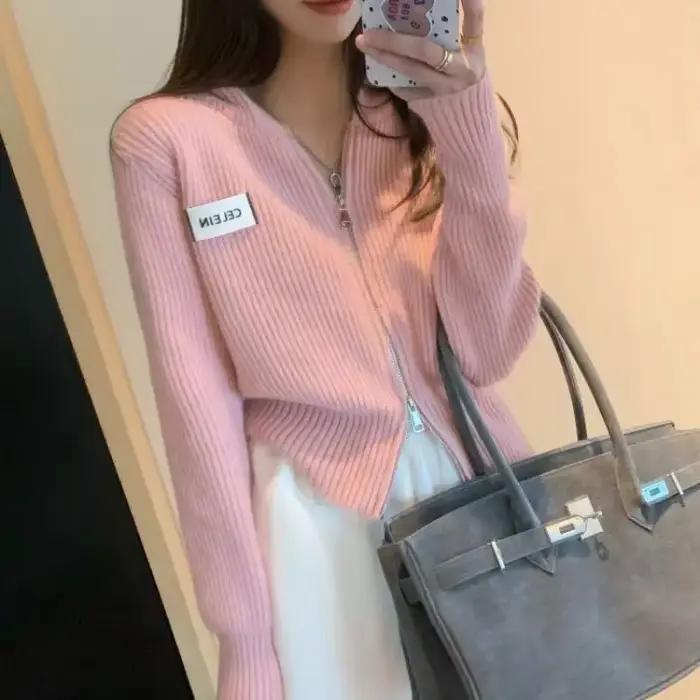 Pull à Capuche avec Fermeture Éclair pour Femme