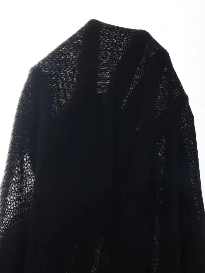 Pull à col haut pour homme, couleur unie, rayé, manches longues, t-shirt décontracté ajusté pour l'automne et l'hiver