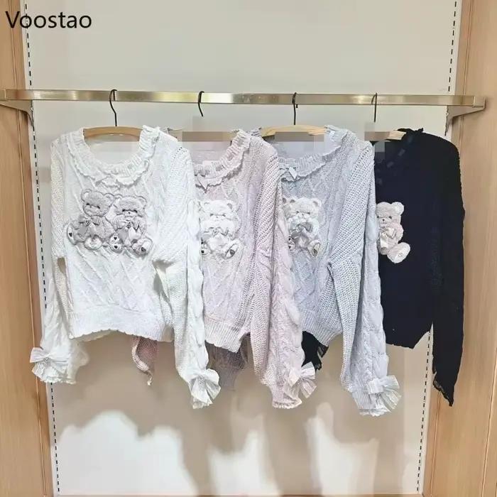 Pull tricoté Vintage Style Lolita pour filles