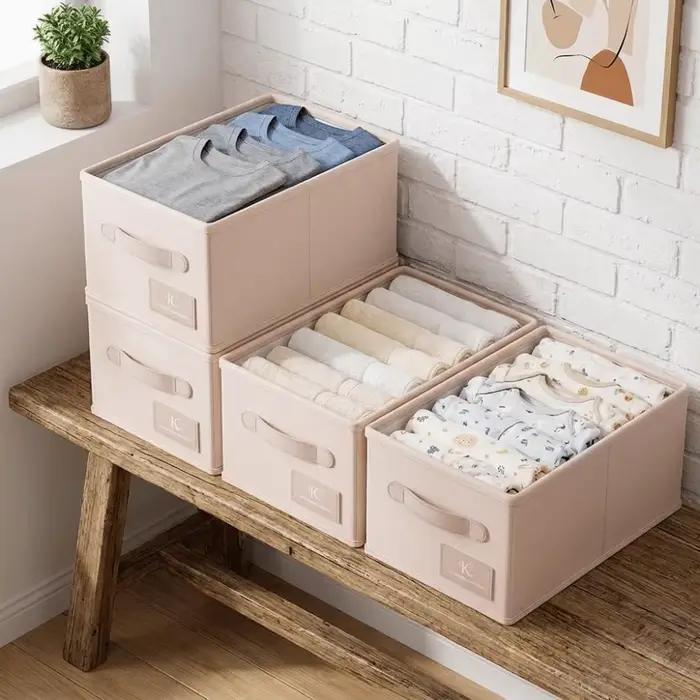 Boîte de rangement pliable durable pour vêtements