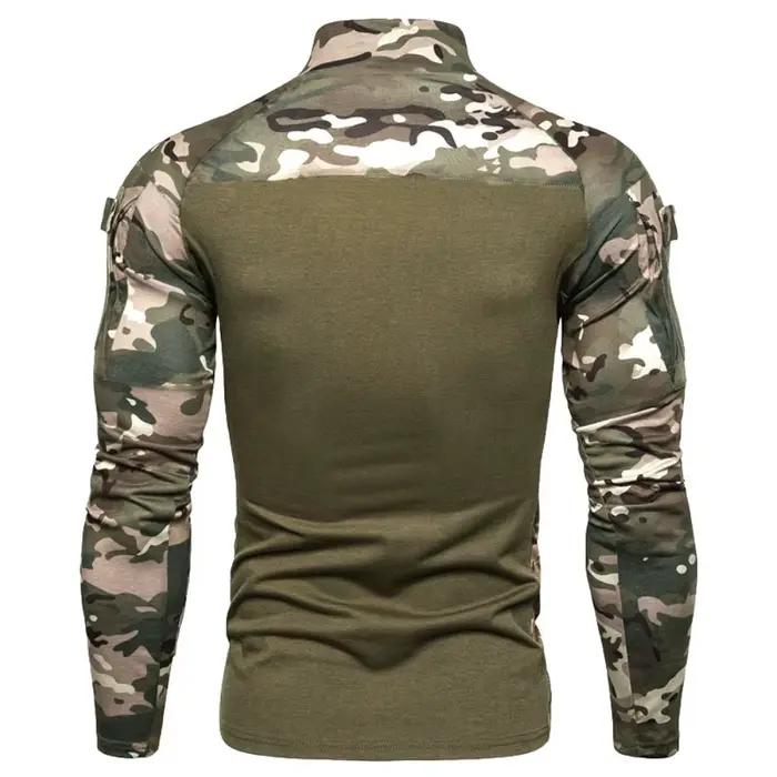 Sweat-shirt tactique à capuche pour hommes, pull d'extérieur à manches longues, léger, col montant, coupe cintrée, printemps-automne