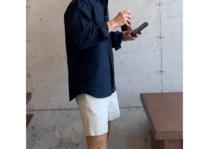 Chemise à manches longues haut de gamme pour homme, nouveau style printemps-automne, veste décontractée et ample