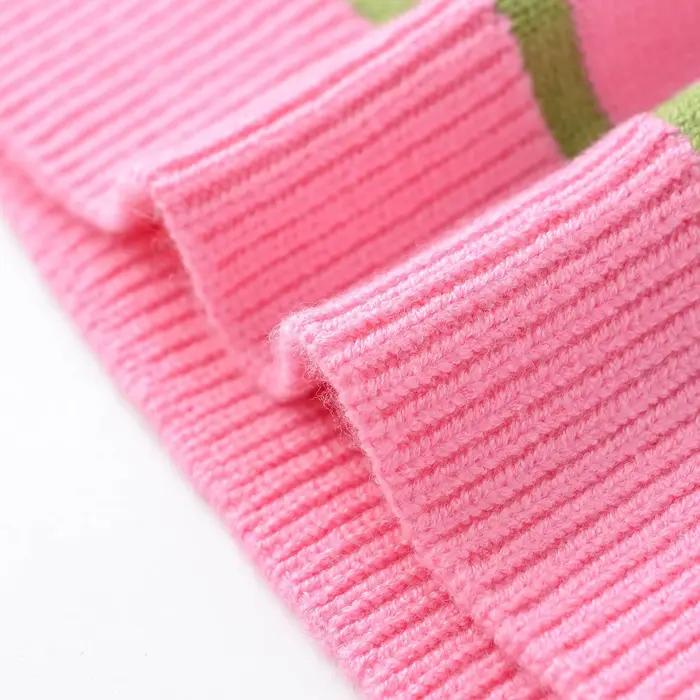 Pull Minimaliste Rayé à Col Rond et Manches Longues pour Femme – Hauts et Tricots Féminins