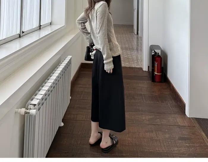 Chemise à manches longues en tricot amincissant