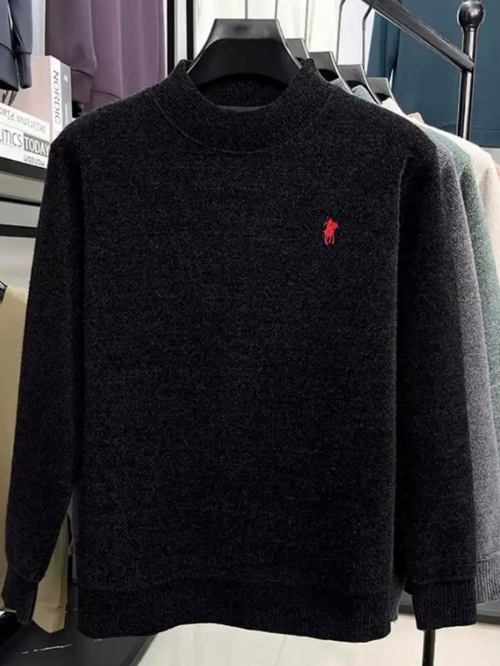 Pull confortable tricoté brodé de poney de marque Paul classique pour l'automne et l'hiver