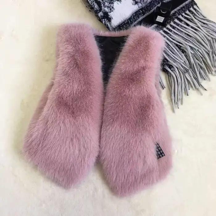 Femmes gilet de fourrure nouveau automne hiver femme