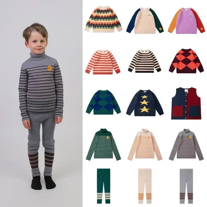 Pull Leggings en Tricot pour Bébé Garçon et Fille de 2 à 10 Ans, Vêtements d'Hiver