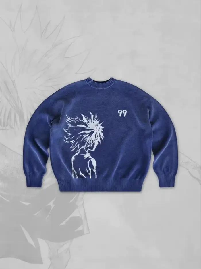 2025 européen et américain pull chaud motif anime jacquard col rond manches longues