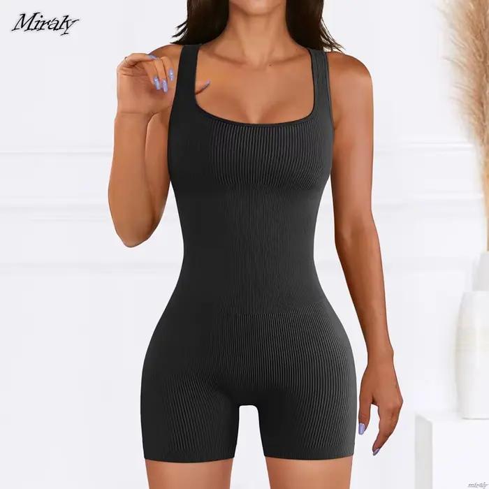 Body Shapers for Women, Square Neck Tambours Suit, Shaperwear for Women, Yoga Rompers, Workout deau bed fibre dehors Romper, TUNIControl Jumpsuit