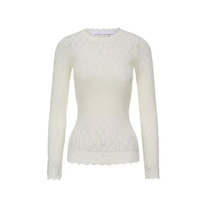 Pull tricoté en dentelle pour femmes