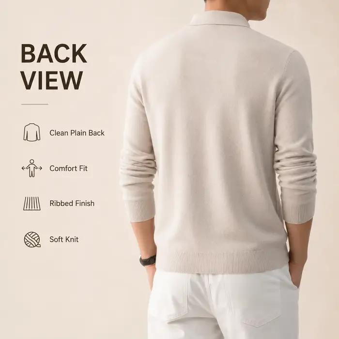 Pull en laine mélangée pour homme, tricot épais et chaud, anti-boulochage, toucher doux, manches longues, automne-hiver