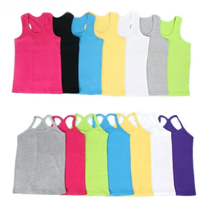 Enfants bébé garçons gilets T-shirts enfants été gilet haut tenue enfant garçon fille solide hauts vêtements coton T-shirts noir combishorts