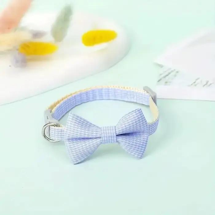 Collier pour chat mignon avec nœud papillon, Design réglable, pour chiens, chats, chiots, fournitures pour animaux de compagnie