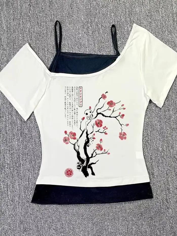 Beau motif de fleurs imprimé gilet femmes haut court décontracté hauts à la mode mignon confortable sexy femme