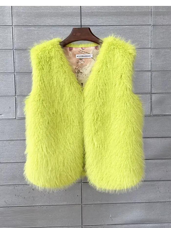 ZADORIN 2026 – Nouvelle Collection Automne Hiver – Gilet en fausse fourrure pour femme – Décontracté et chaud – Col en