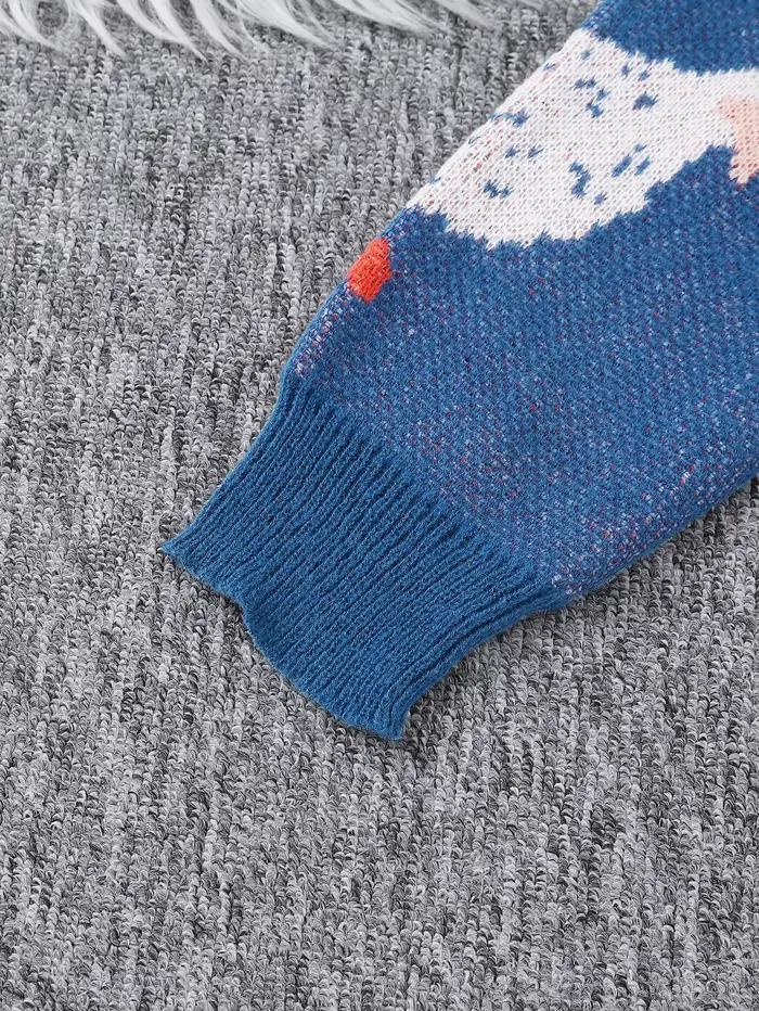 Nouveau populaire automne hiver mignon canard Jacquard motif pull
