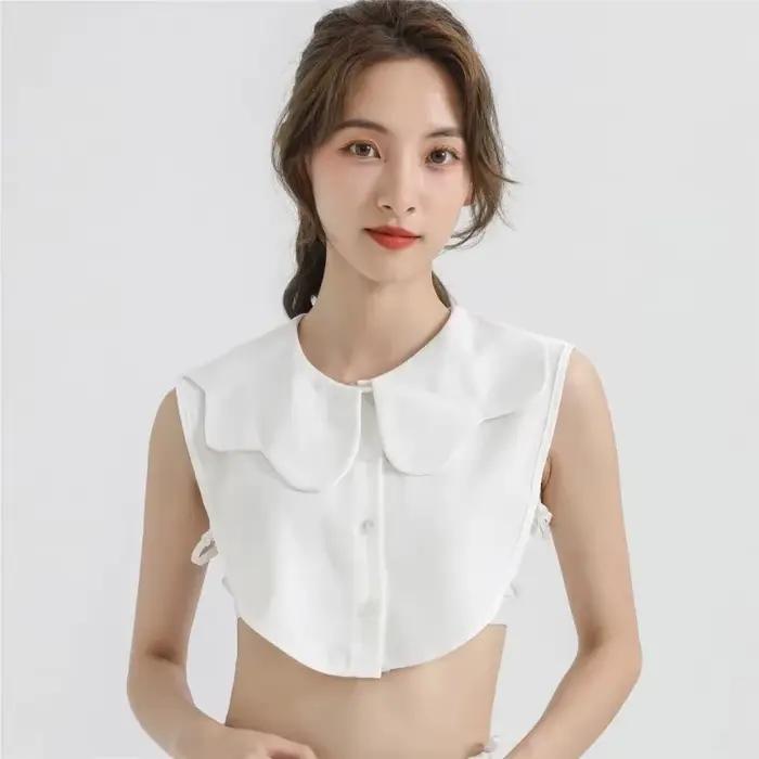 Faux col chemise femmes châle détachable col de chemise demi-chemise Blouse hauts Faux col femmes vêtements accessoires Faux Col