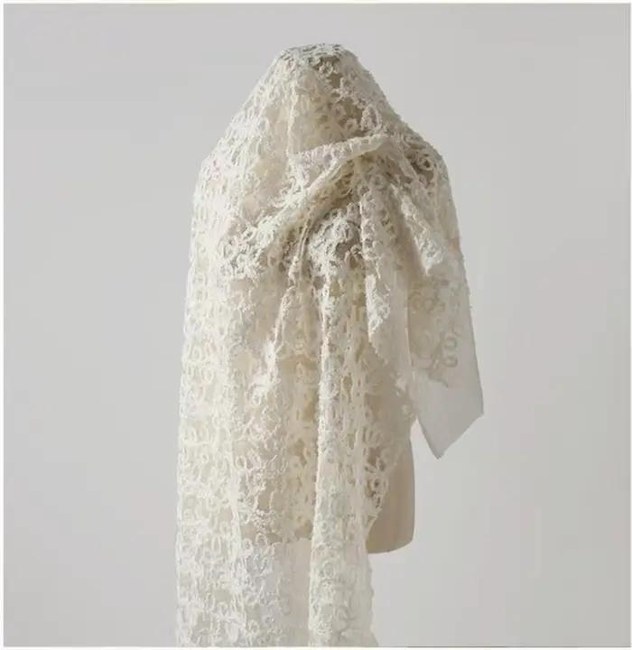SeAbropérer ed Vine Mesh 3D Brodé Tissu, Mode Créative, Designer