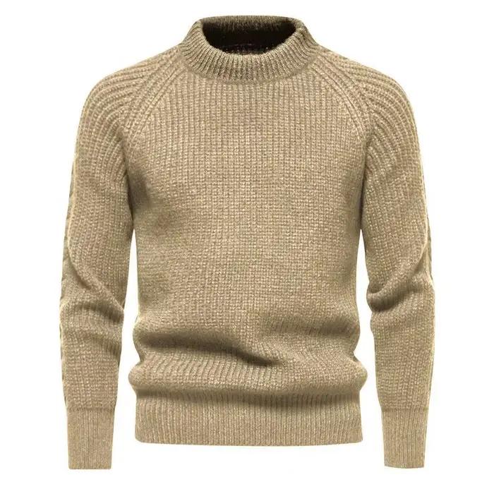 Pull d'automne à col rond pour hommes, nouveaux tricots à manches longues, coupe cintrée