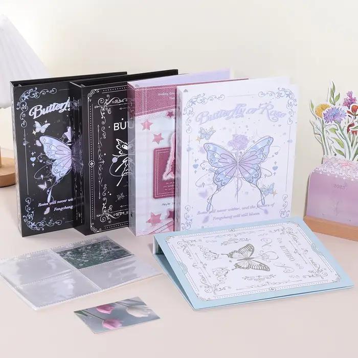 1 album photo à feuilles mobiles, relié en spirale, magnifiquement portable et décoratif, adapté pour collectionner photos et cartes