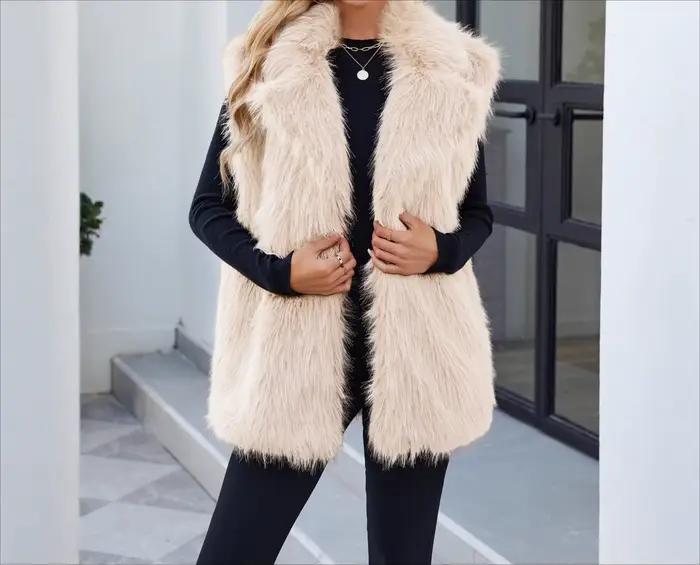 2025 nouveau gilet ample à col montant pour femmes chaud