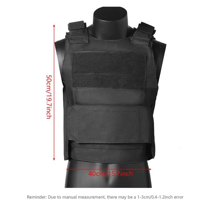 Gilet de chasse avec bretelles et ceinture ajustables en velcro élargis, fabriqué en tissu durable et résistant à l'usure