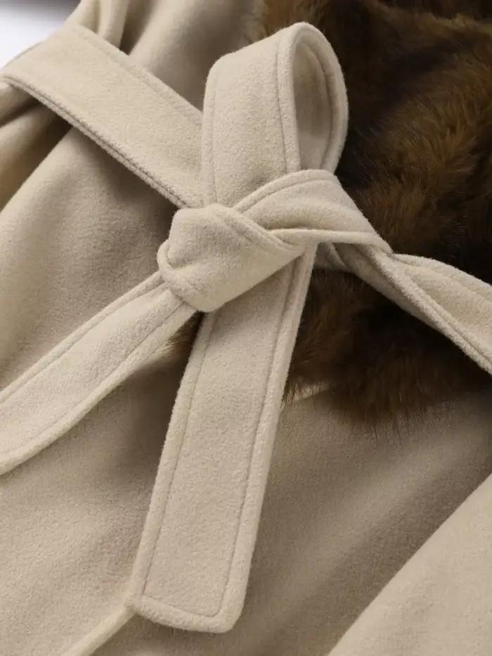 Manteau de fausse fourrure ample et chic col rabattable pour femmes automne hiver polyvalent à offrir occassions spéciales