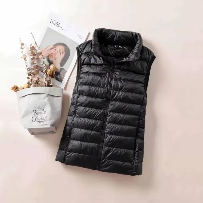 Nouveau Gilet Ultra Léger en Duvet pour Femme 2026 – Veste Sans Manches Slim Portable Coupe-Vent Légère pour Fille