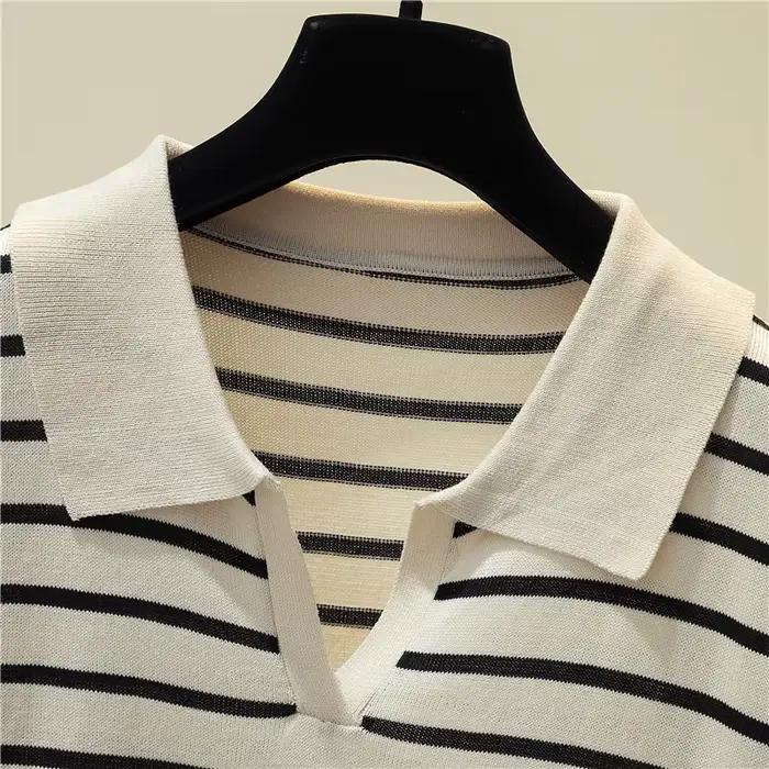 Jersey Mujer 2025 nouveau pull rayé femmes à manches longues décontracté rétro vêtements automne chandails femme