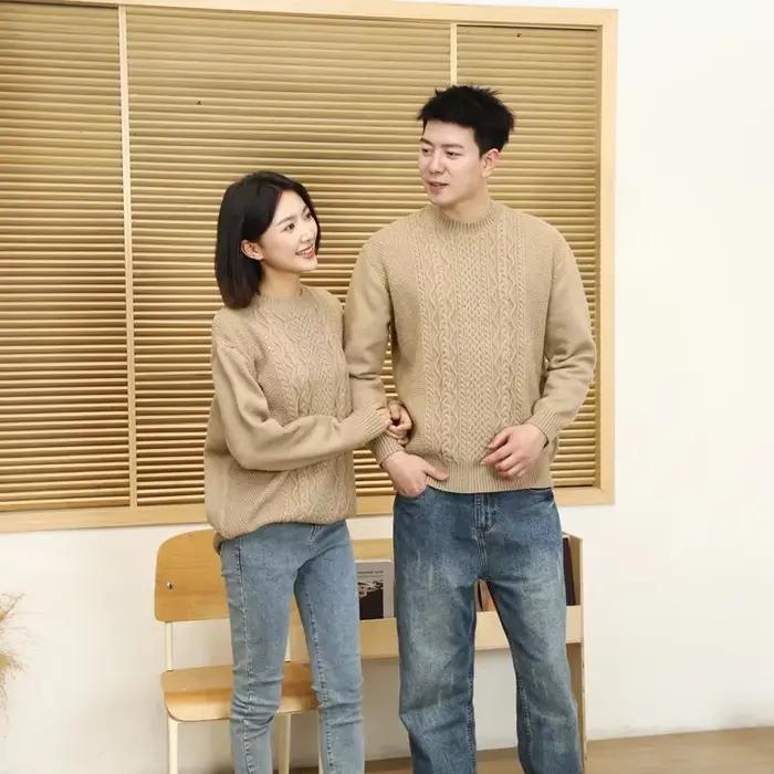 Pull d'hiver en tricot à manches longues pour parents et enfants