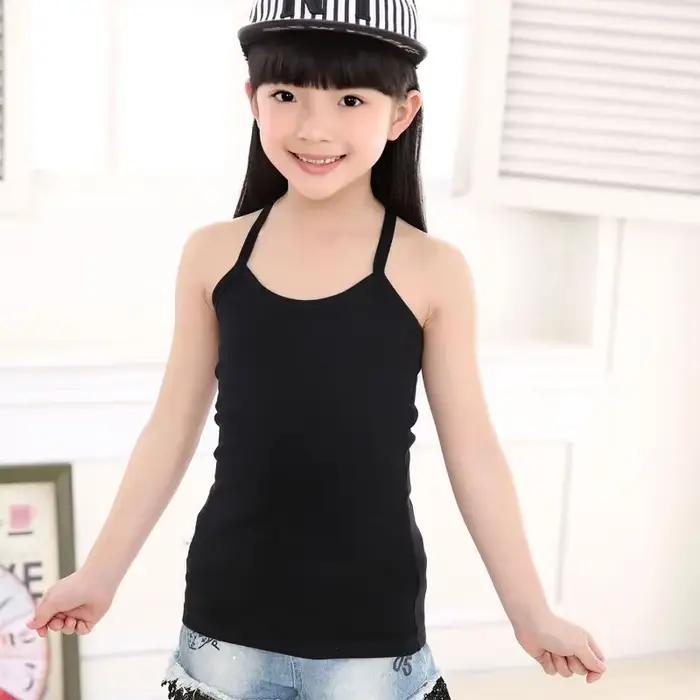 Enfants bébé garçons gilets T-shirts enfants été gilet haut tenue enfant garçon fille solide hauts vêtements coton T-shirts noir combishorts