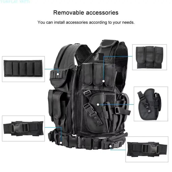 Vêtements de sécurité pour la chasse, Swat DulglaSwat, Chest Rig, Multi-Poches, Swat Army Cs, Chest Rig, Accessoires de camping