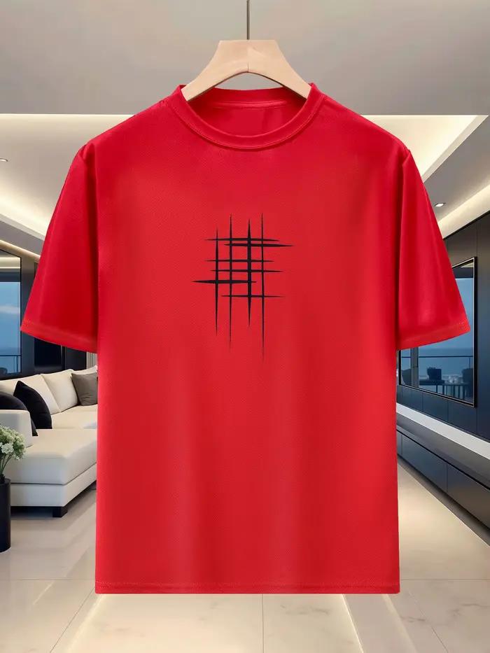 T-shirt à col rond et manches courtes pour homme - Vêtement de sport décontracté, respirant et à séchage rapide, anti-humidité, élégant et polyvalent